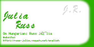 julia russ business card
